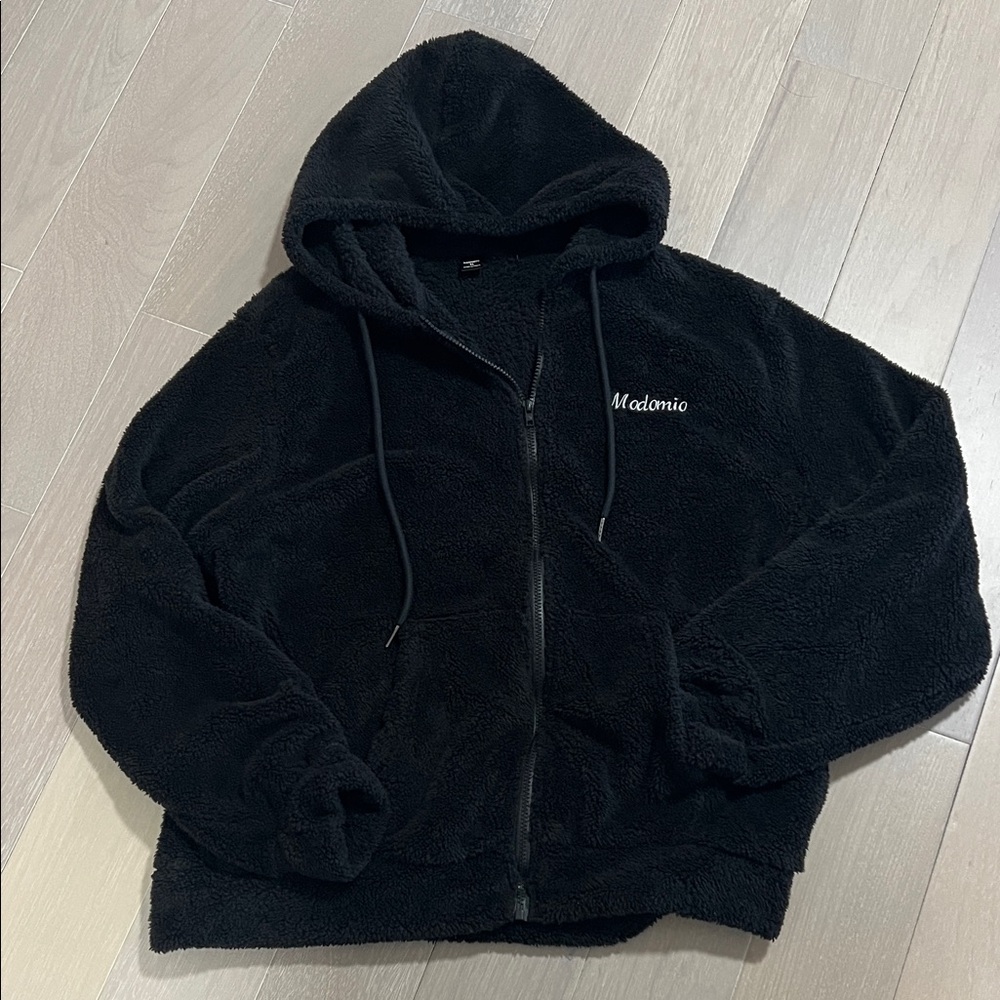 Modomio Black Fleece full zip up Hoodie size XL